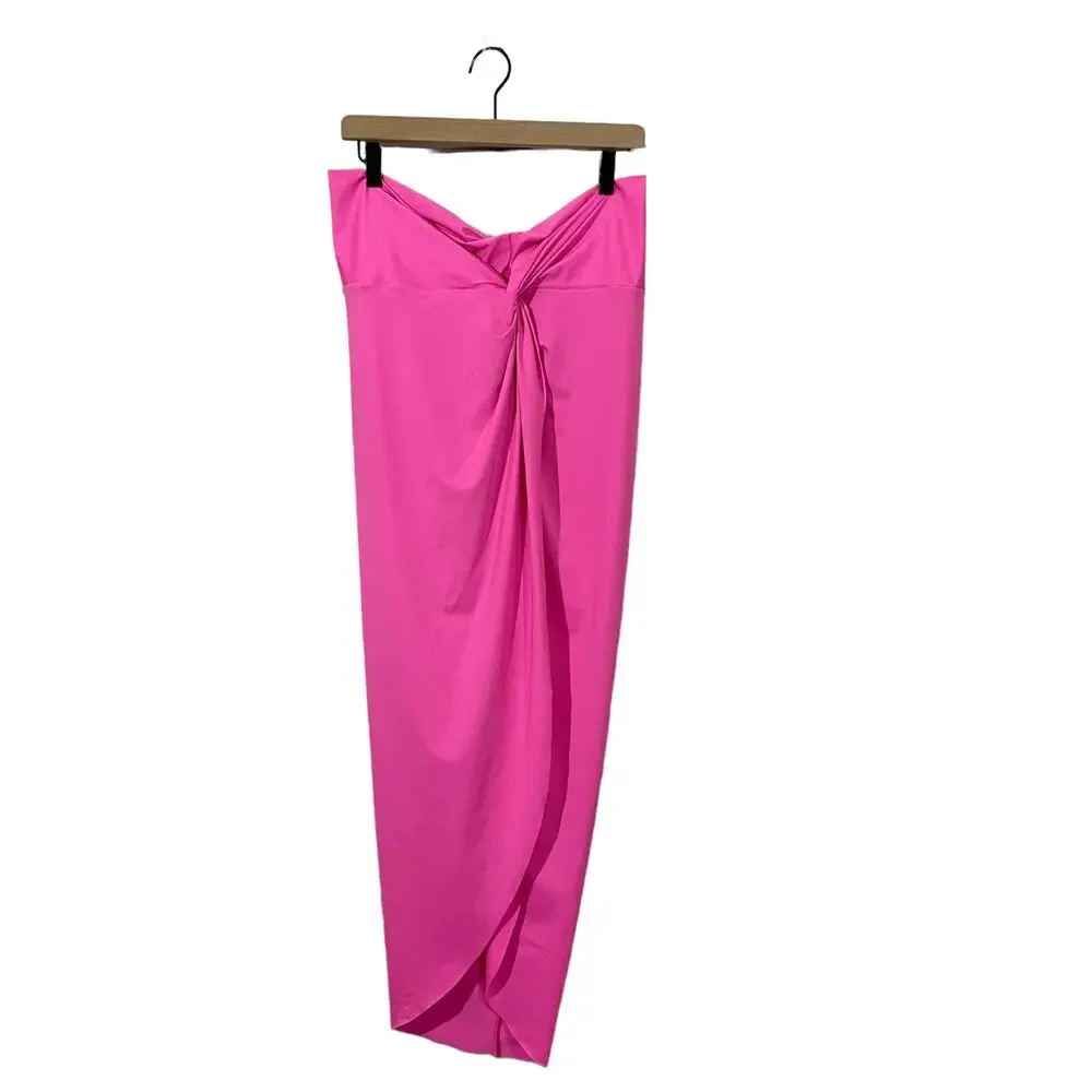 NWT SKIMS Signature Swim Sarong Skirt - Taffy - XL